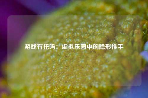 游戏有托吗：虚拟乐园中的隐形推手